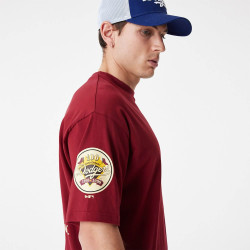 New Era MLB LA Dodgers MLB Large Logo Oversized Dark Red T-Shirt Red