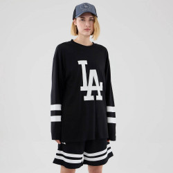 Tričko NEW ERA LA Dodgers MLB Black Oversized Long Sleeve T-Shirt čierne