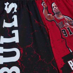 Mitchell & Ness NBA Player Burst Mesh Short Bulls Dennis Rodman Chicago Bulls Dennis Rodman Scarlet