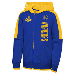 OUTER STUFF NBA POST UP CLRBLK FULL ZIP HOOD GOLDEN STATE WARRIORS CURRY STEPHEN BLUE