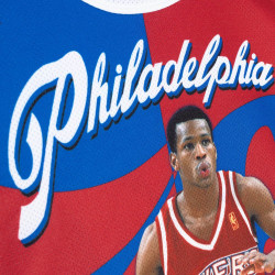 Mitchell & Ness NBA Sublimated Player Tank Allen Iverson Philadelphia 76Ers Royal/Red