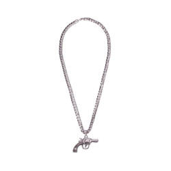 GRMY GRIMEY WEAR GLORIFIED GUN NECKLACE SILVER
