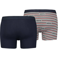 Levis Men Organic Cotton Sprtswr Aop Boxer Brief 2 Grey Melange/Navy