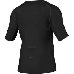 Adidas Mens Logo Techfit Tops Black