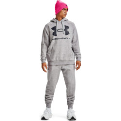 Under Armour Rival Fleece Big Logo Hoodie Grey