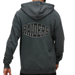 Re:Covered NFL Helmet Chest / College Backprint Hoody Las Vegas Raiders Washed Black