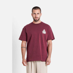 Sixth June Maison Sj Print Ss Tshirt Burgundy