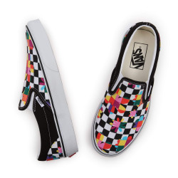 VANS UA Classic Slip-On (Floral Checkerboard) black/true white
