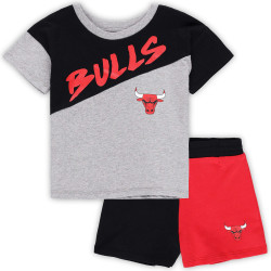 Outer Stuff Super Star Short Set Chicago Bulls Grey