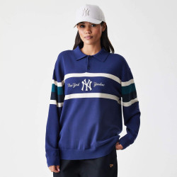 Sveter NEW ERA New York Yankees MLB Knit Navy Rugby Shirt tmavomodrý