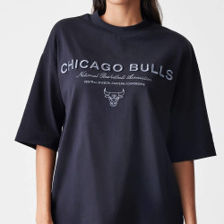 Tričko NEW ERA Chicago Bulls NBA Linear Black T-Shirt čierne