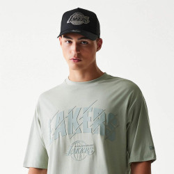 Tričko New Era Los Angeles Lakers NBA Pastel Green Oversized T-Shirt zelené