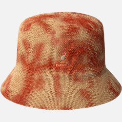 Klobúk KANGOL® TIE DYE KNIT BUCKET bledo hnedý