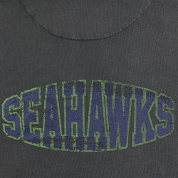 Re:Covered NFL Helmet Chest / College Backprint Hoody Seattle Seahawks Washed Black