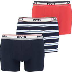 Levis Men Giftbox Logo Boxer Brief 3P Navy / Red