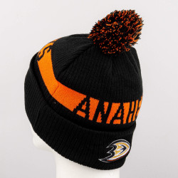 Fanatics NHL Fundamental Beanie Cuff with Pom Anaheim Ducks Black/Dark Orange