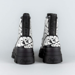 Buffalo Aspha Rld Laceup Mid Black Aop