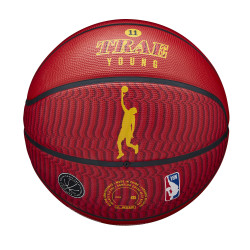 Wilson Nba Player Icon Outdoor Basketball Trae Young Red (Sz. 7)