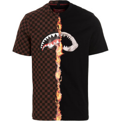 Sprayground Burnt Sharks In Paris T-Shirt Brown/Black