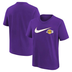 Nba Nike Essential Nba Swoosh Ss Tee - Team Color 8-20 Los Angeles Lakers Purple