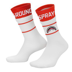 Sprayground Red Spray Socks White
