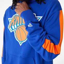 New Era NBA New York Knicks NBA Colour Block Blue Pullover Hoodie Blue
