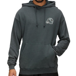 Re:Covered NFL Helmet Chest / College Backprint Hoody Las Vegas Raiders Washed Black