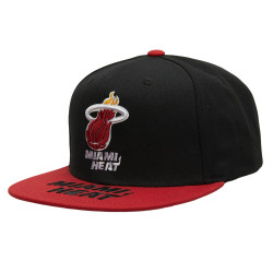 Mitchell & Ness Logo Bill Snapback Hwc Miami Heat Black / Red