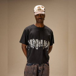 Tričko Jacker Mirror Maze Garment Dyed T-shirt čierne