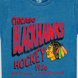 Outer Stuff Nhl Retrograde Ss Crew Nk Tee Chicago Blackhawks Blue