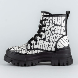 Buffalo Aspha Rld Laceup Mid Black Aop