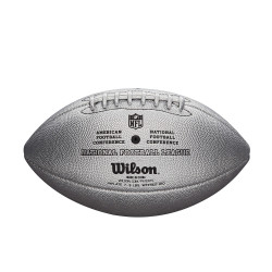 Wilson NFL Duke Metallic Edition Official Size Football Silver
