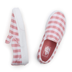 Vans Gingham Classic Slip-On Shoes (Gingham) Rosette/True White