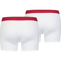 Levis Men Solid Basic Boxer (2-Pack) White / White