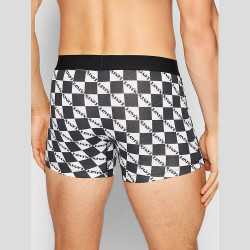 Levis Men Logo Checkerboard Boxer Brief 2P Black Combo