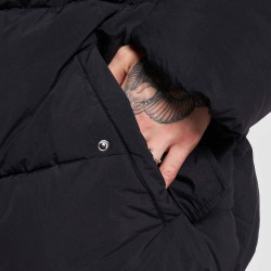 Sean John SJ Script Logo Hooded Puffer Jacket black
