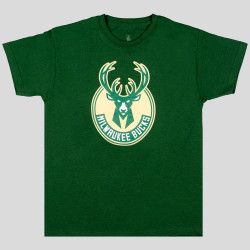 Outer Stuff Nba Primary Logo Ss Tee Milwaukee Bucks Green