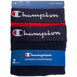 Champion Two Pack Smooth Seam Boxers Navy/Red