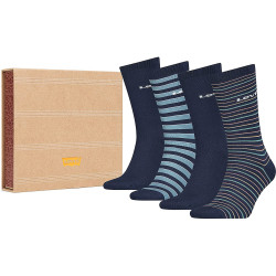 Levis Giftbox Reg Cut Stripe Blue 4P Blue Combo