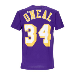 Mitchell & Ness NBA Name & Number tee Los Angeles Lakers Shaquille O'Neal PURPLE