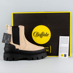 Buffalo Raven Chelsea Cream/Black