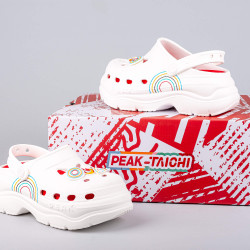 Dámske sandále PEAK Taichi Clogs Jolly Paris Olympic WHITE/RED