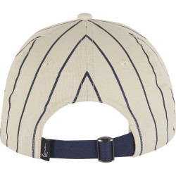 Šiltovka Karl Kani Cursive Varsity Pinstripe Baseball Cap krémová biela