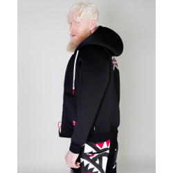 Sprayground Black Sg In My Teeth Scuba Fullzip Hoodie Black