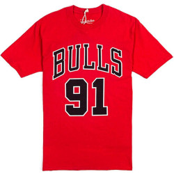 Mitchell & Ness NBA Last Dance Number 91 Tee CHICAGO BULLS RED