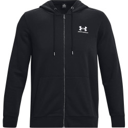 Under Armour Men's UA Essential Fleece Full-Zip Hoodie Black / White