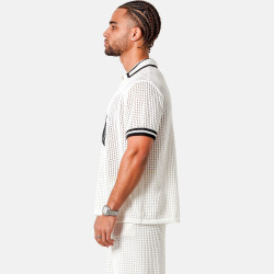 Pletená polokošeľa Sixth June KNITTED Embroidery Polo Shirt biela