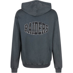 Re:Covered NFL Helmet Chest / College Backprint Hoody Las Vegas Raiders Washed Black