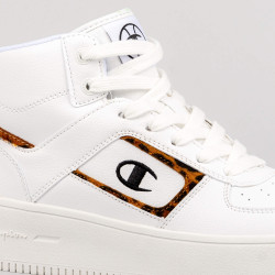 Champion Mid Cut Shoe Foul Play Plat Mid Animalier White