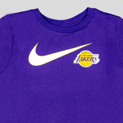 Nba Nike Essential Nba Swoosh Ss Tee - Team Color 8-20 Los Angeles Lakers Purple